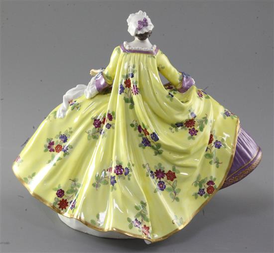 A Meissen figure of a noble lady, after J.J. Kandler, 19th century, height 20cm